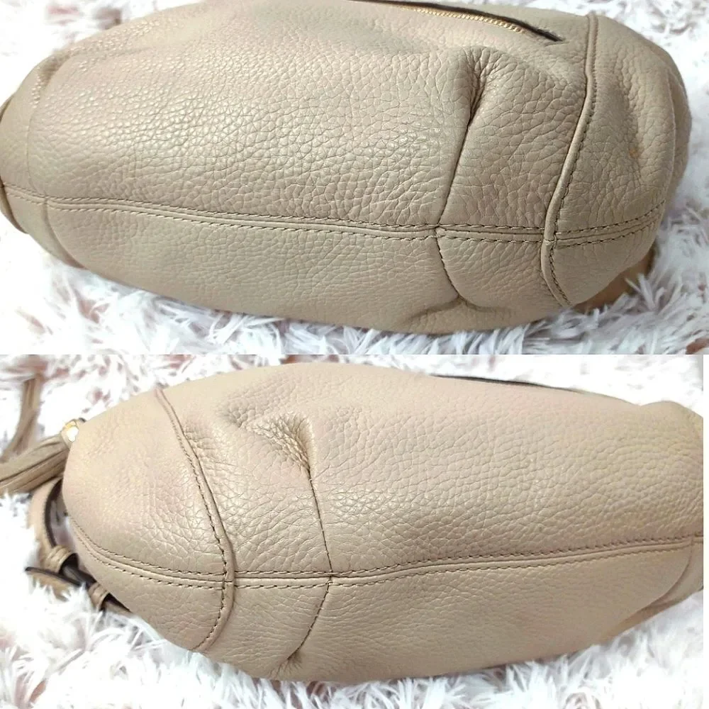 Michael Kors Bisque Pebble Embossed Satchel